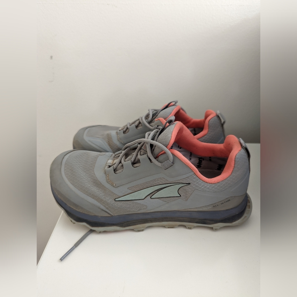 Altra Lone Peak All Weather Running Shoes Womens Size 6.5 Gray Waterproof